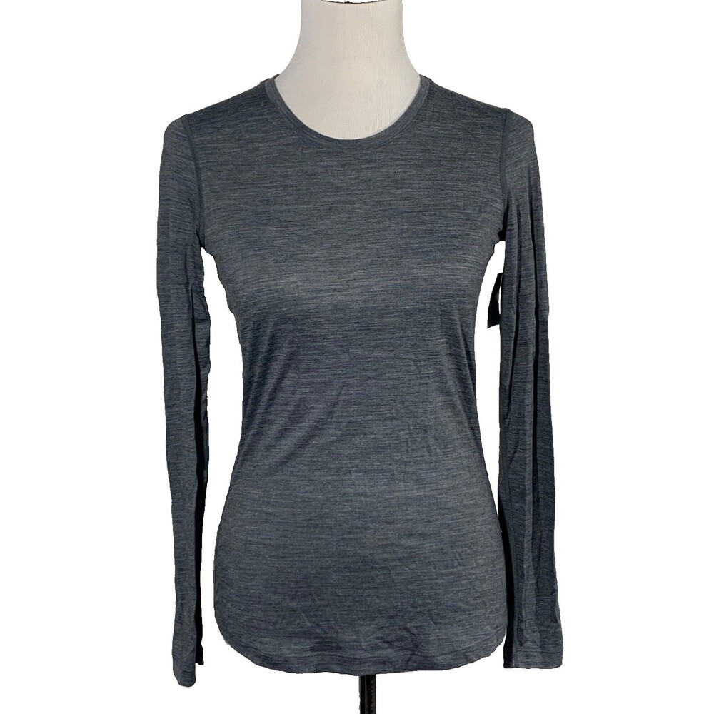 Eddie Bauer First Ascent Merino Wool Blend Pullover Base Layer Womens S Gray NWT